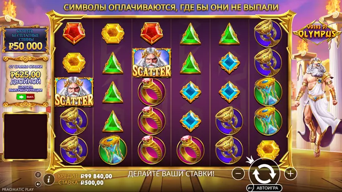 Игровой автомат Gates of Olympus провайдера Pragmatic Play